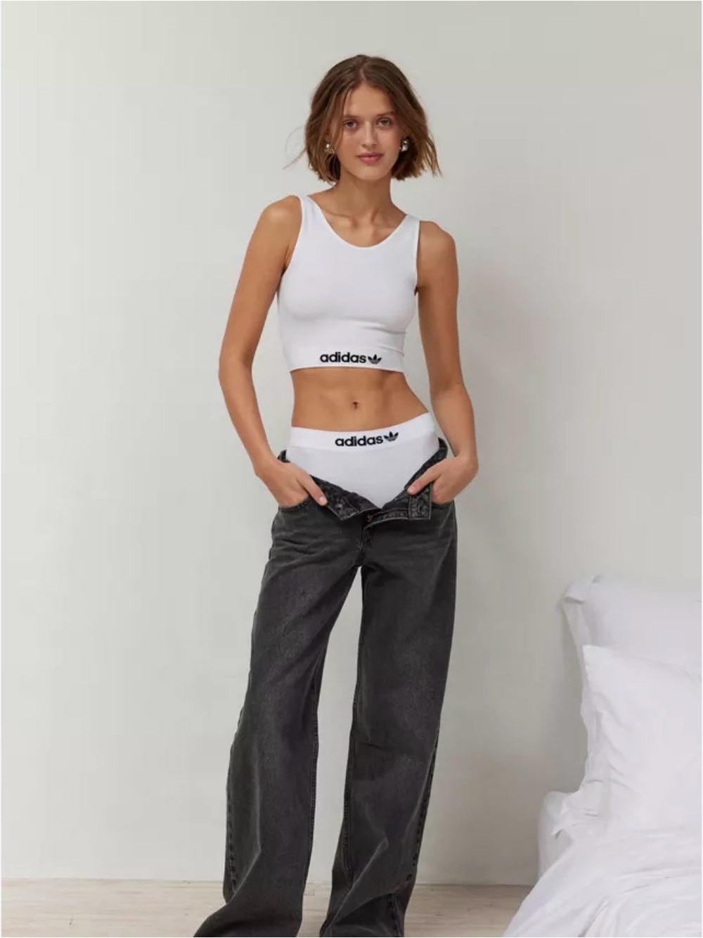 adidas originals Brami Top in white size small euc